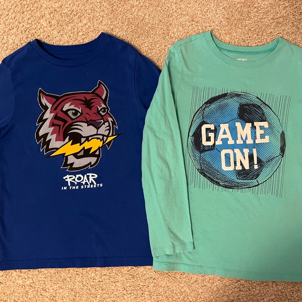 Kids Graphic Tees - Blue and Green